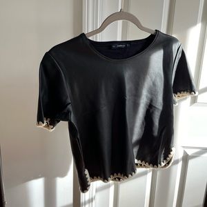 Faux Leather Shirt